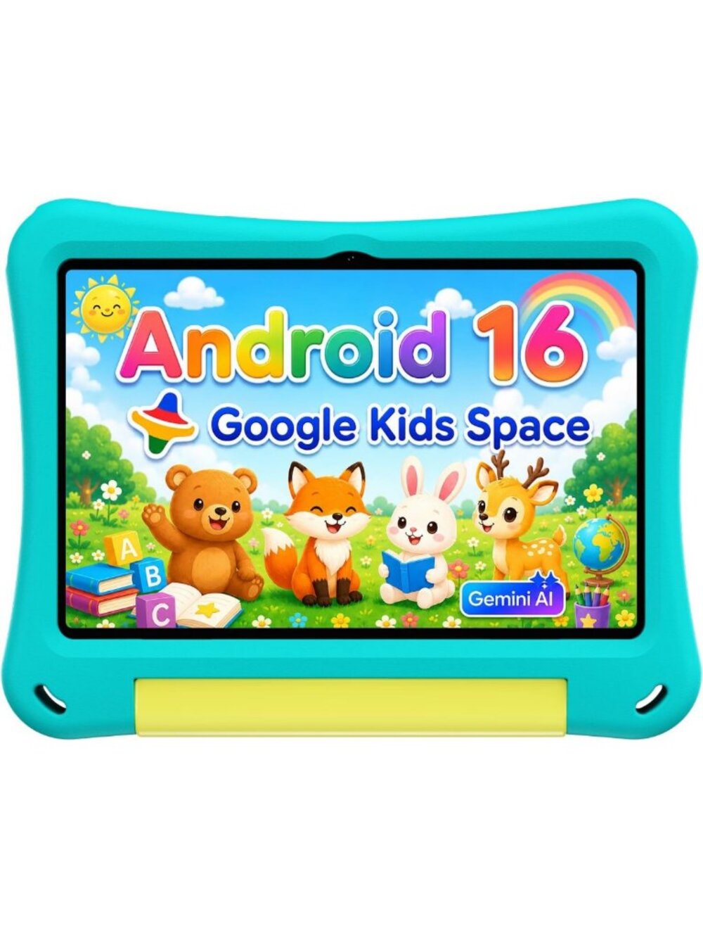 10" Kids Tablet, Android 16GB, Parental Controls, Fun Learning Device, Teal